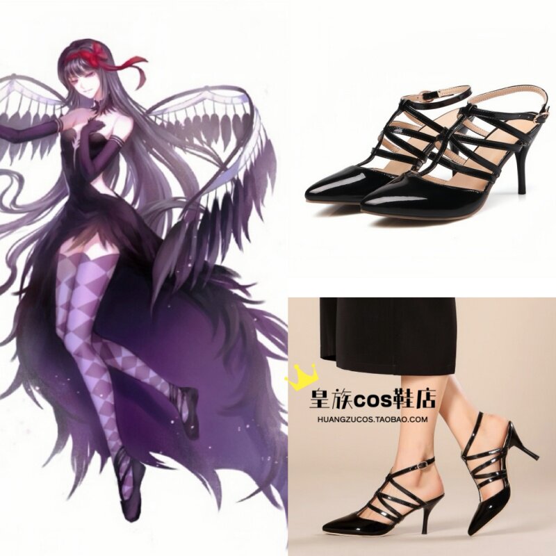 晓美焰 恶魔焰cos鞋 魔法少女小圆 动漫演出cosplay道具鞋