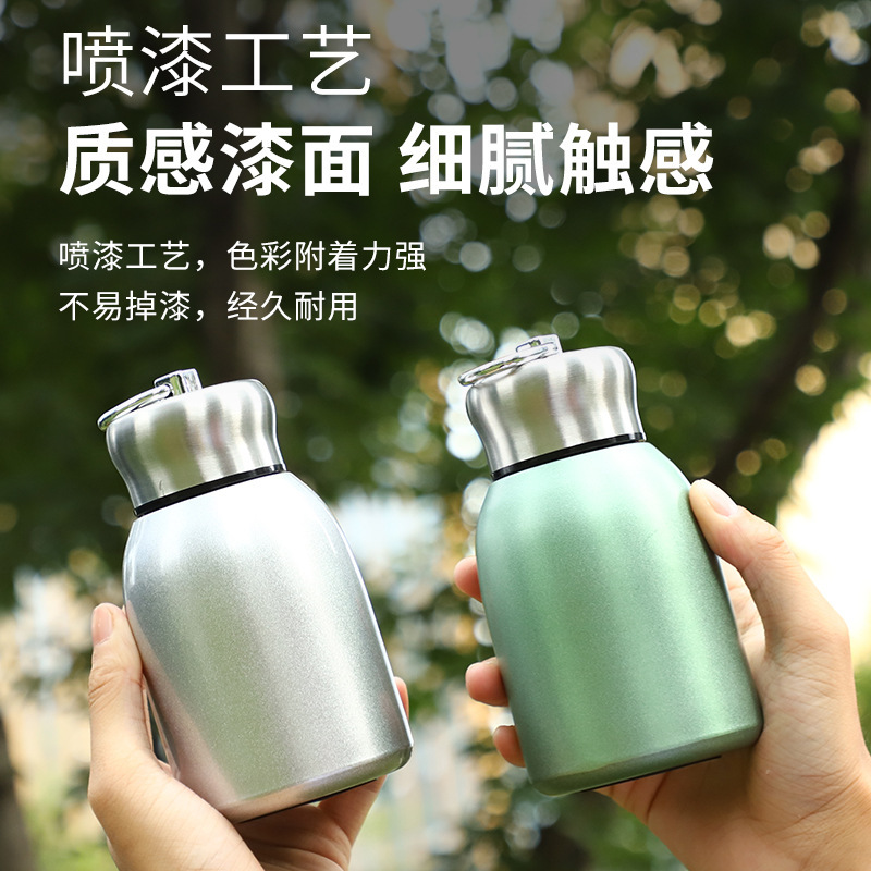 创意304不锈钢小胖丁保温杯男女学生小容量水杯迷你口袋杯便携