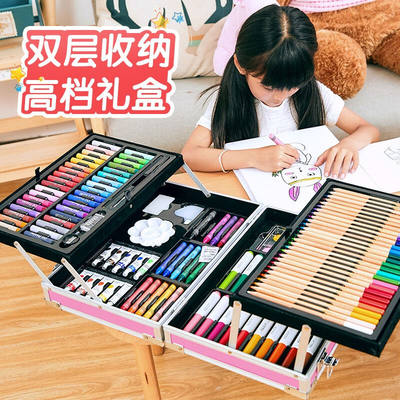 儿童画板玩具女孩男孩4-6-8-10岁绘画工具小学生水彩笔画画套装
