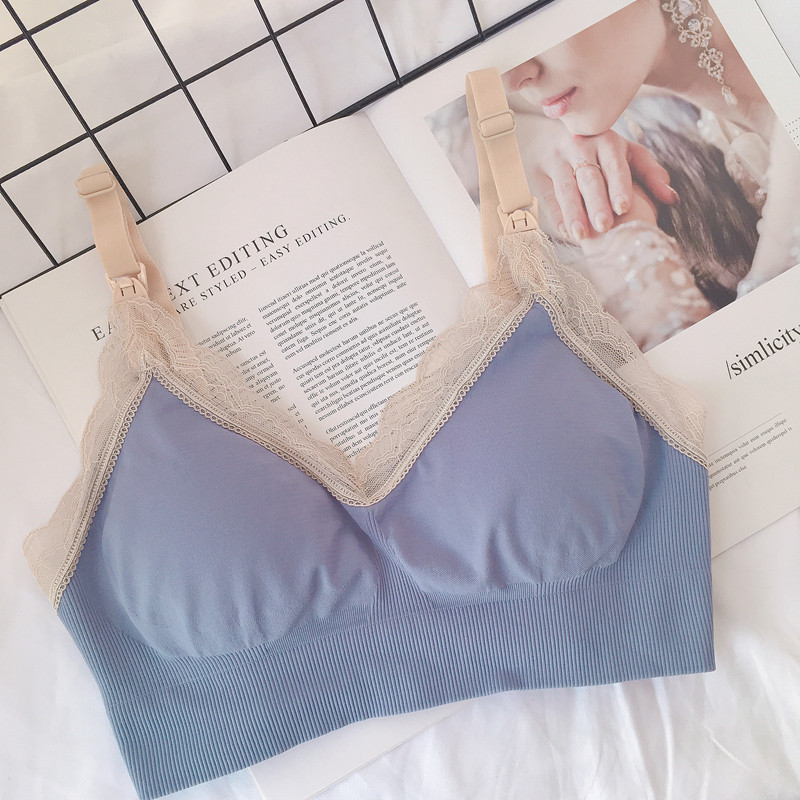 清仓防下垂孕妇哺乳内衣薄款孕妇背心蕾丝胸罩怀孕期无钢圈宽松