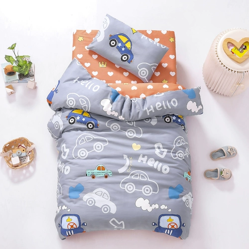 Одеяло для детского сада, детский комплект, хлопковый пододеяльник для кроватки для сна, 3 предмета, постельные принадлежности