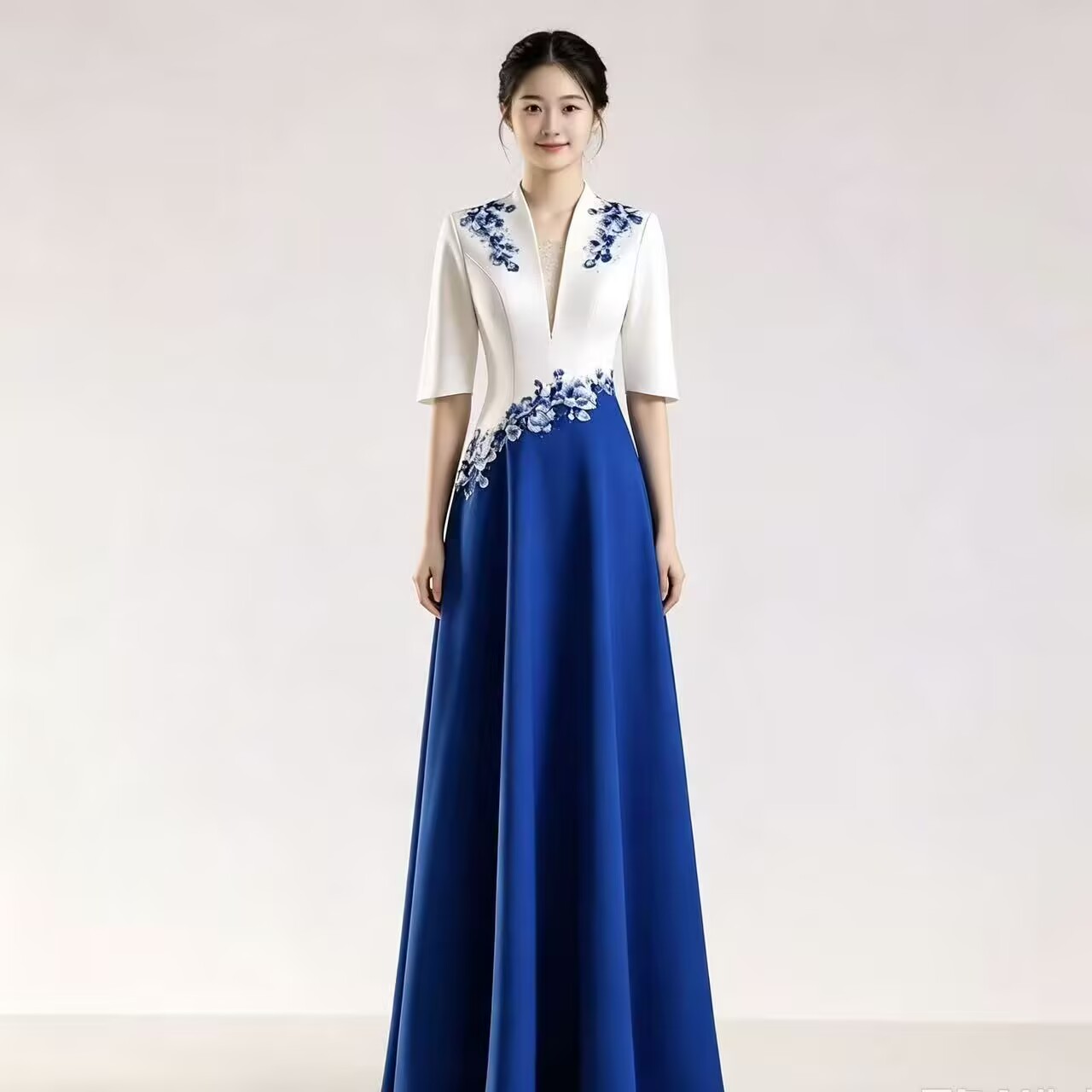 新款大合唱服演出服女长裙