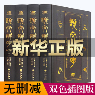 字体解析 说文解字 中国文化文字百科 许慎编著九州出版 双色插图版 社 全4册16开精装 文白对照双色插图版