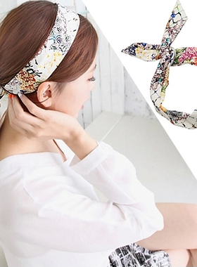 Angelrena韩国进口发饰明星同款布艺花朵韩版韩式发带F5