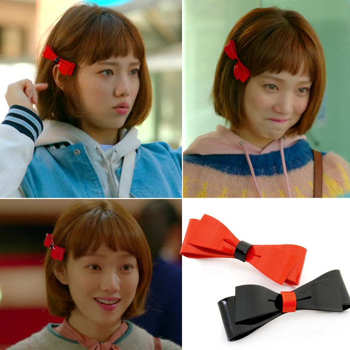 AngelRena韩国进口发饰明星同款淑女蝴蝶结发夹顶夹横夹弹簧夹G5