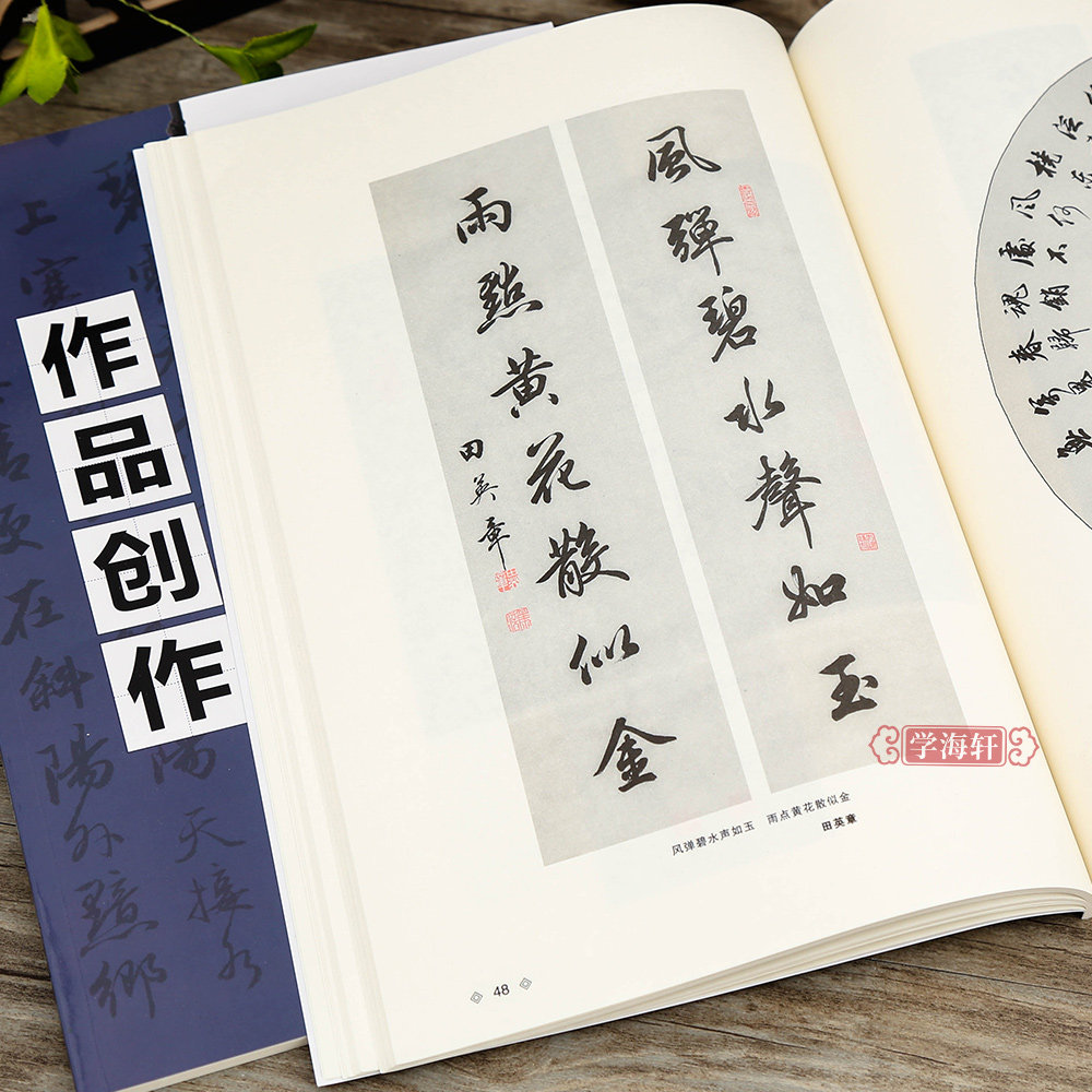 学海轩 作品创作 田英章毛笔行书入门教程 学生成人初学者毛笔字帖书法行书基础培训机构教材教程 湖南美术出版社华夏万卷正版书籍图片