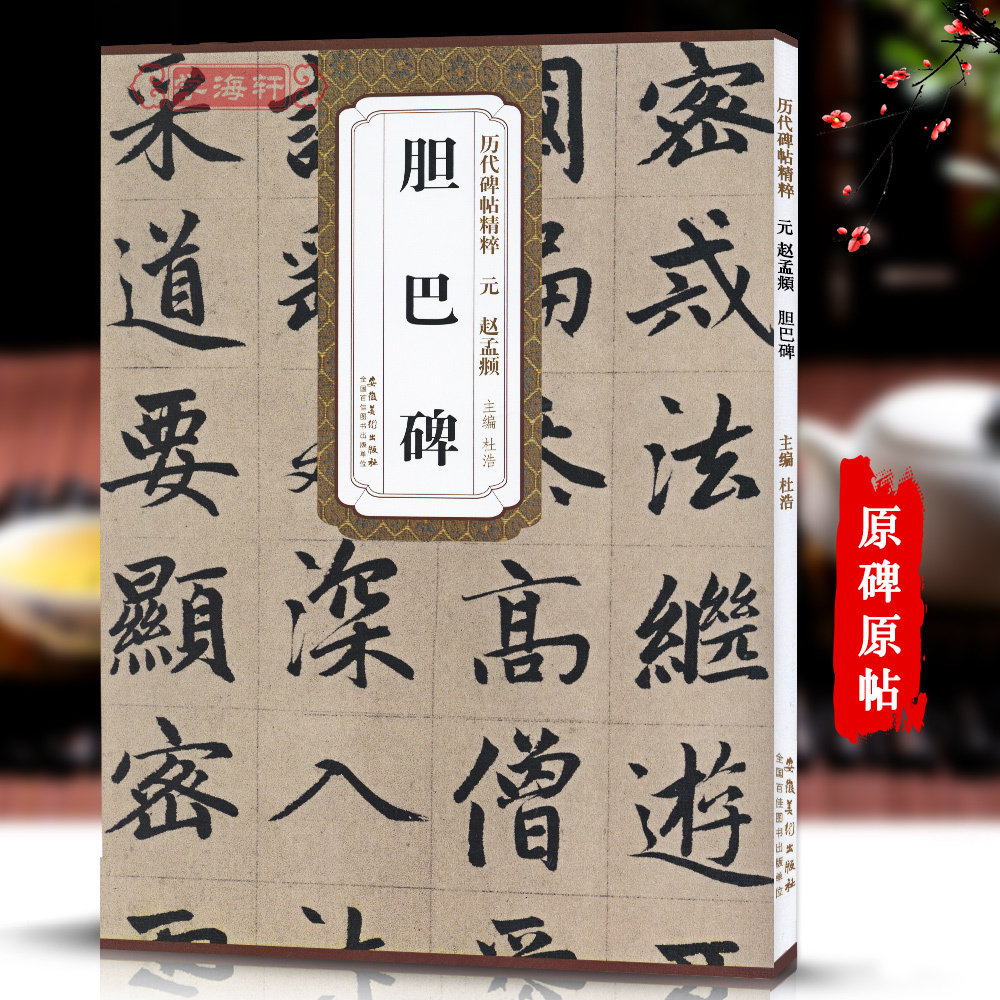 元赵孟頫胆巴碑历代碑帖杜浩赵体赵孟俯楷书毛笔字帖软笔赵孟俯书法成人学生临摹简体旁注原碑帖书籍安徽美术出版社