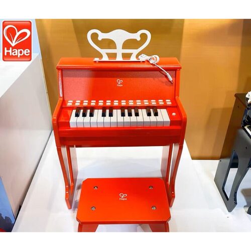 儿童乐器电子钢琴玩具Hape木制