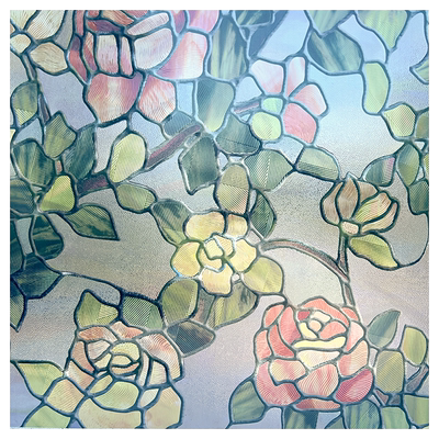 法式彩绘玻璃贴纸蒂凡尼浮雕窗花