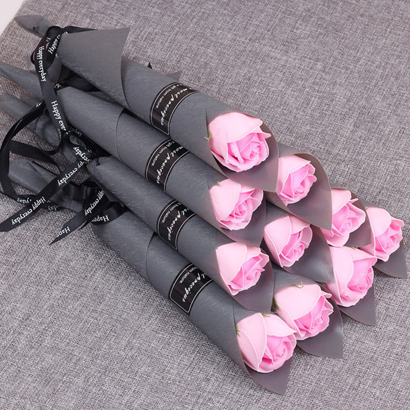 创意教师节礼物亮款香皂玫瑰花花单支肥皂花七夕节520小礼品