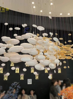 售楼部吊顶琉璃吊饰艺术玻璃挂饰