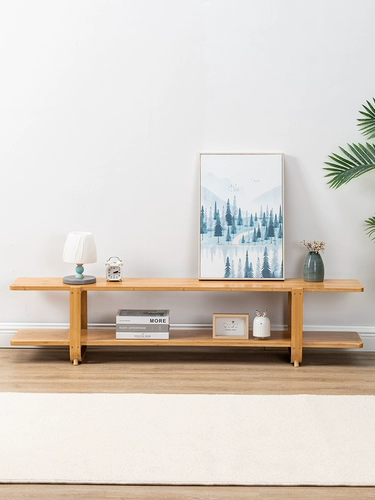 Телевизионный шкаф Комбинация журнального столика Современная минималистская экономика Домашняя гостиная спальня телевизионный шкаф небольшая квартира бамбука бамбука