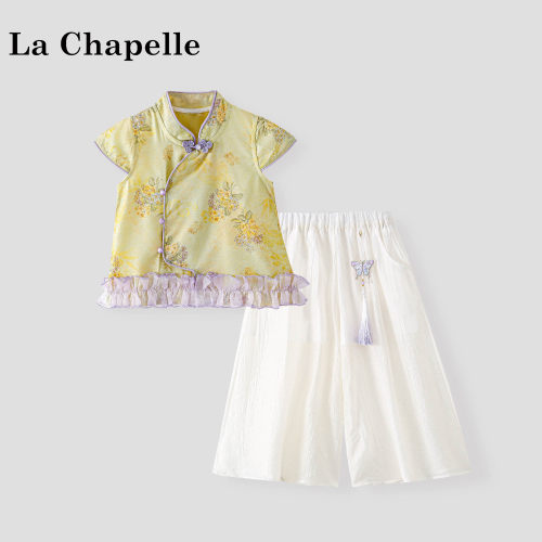 拉夏贝尔女童夏季汉服两件套