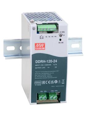明纬开关电源DDRH-120-24超宽输入导轨型DC-DC转换器24V