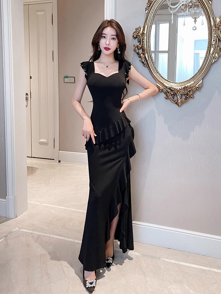 夜总店女装性感连衣裙夏晚礼服长裙子佳丽ktv夜场上班衣服工作服