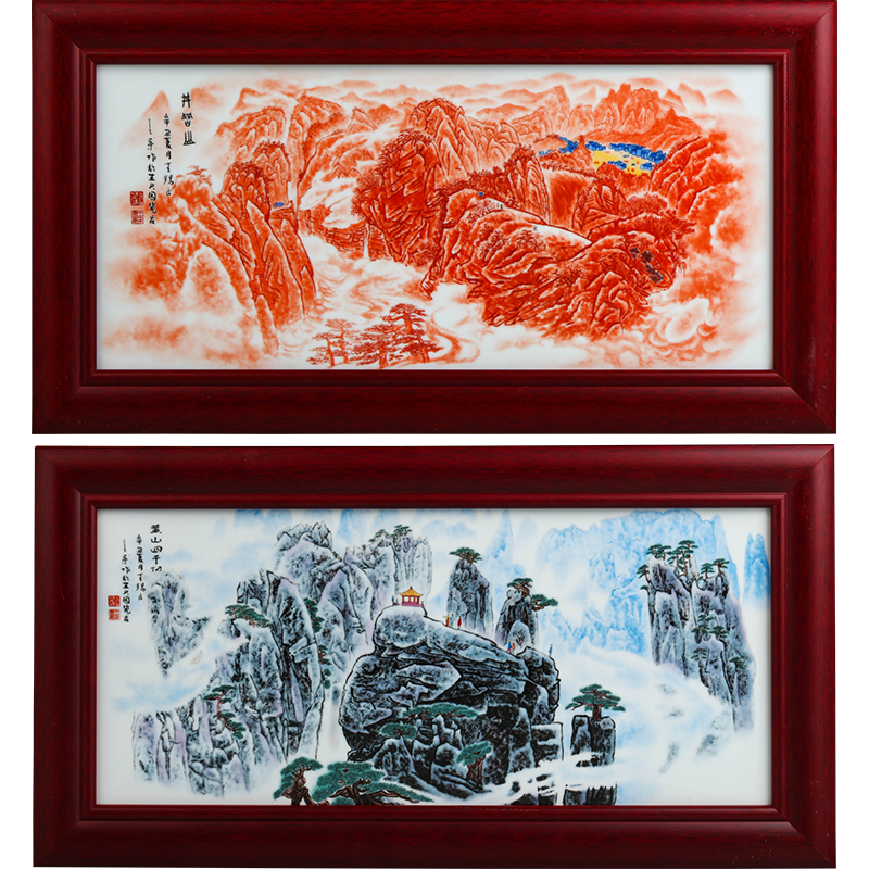 瓷板画中式家居装饰画