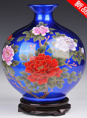 景德镇陶瓷器花瓶插花现代中式家居客厅电视柜装饰工艺礼品摆饰瓷