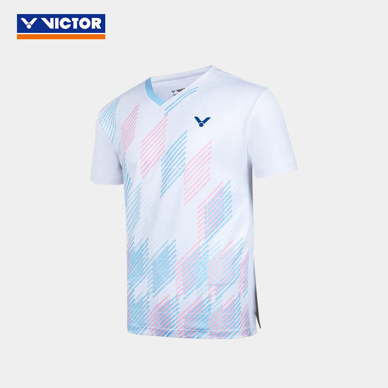 VICTOR/威克多官方夏季速干透气羽毛球服针织运动短袖T恤 T-50021