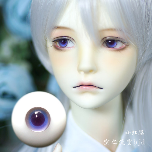 现货bjd娃娃玻璃眼珠紫瞳