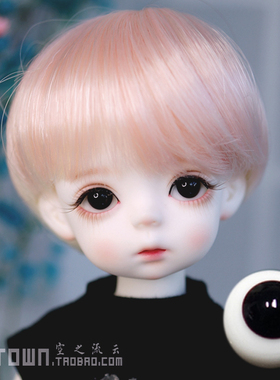 39包邮bjd sd娃玻璃眼珠黑珍珠无瞳黑色带手柄ob11小虹膜 346分