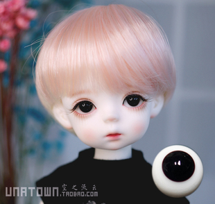 39包邮bjd sd娃玻璃眼珠黑珍珠无瞳黑色带手柄ob11小虹膜 346分