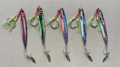 3D打印残鳞海钓铁板路亚饵深海船钓鲅鱼专用慢摇快抽飘落铁板亮片