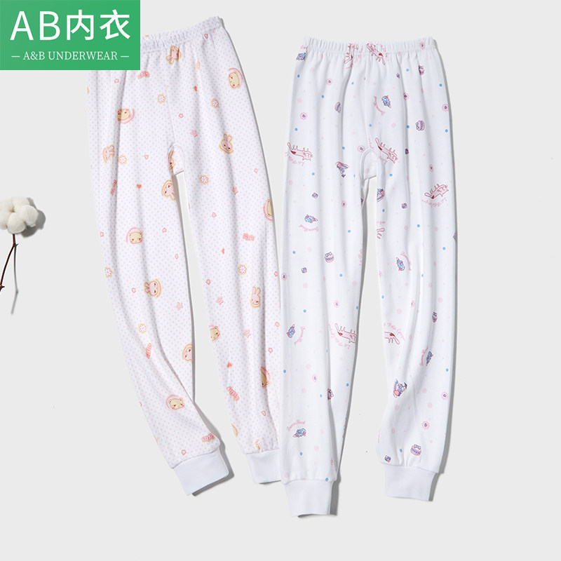ab儿童内衣女童纯棉秋裤秋冬薄款女孩卡通打底裤保暖裤棉毛裤T322,童装/婴儿装/亲子装,保暖裤,淘宝优惠券,粉丝福利购,淘宝优惠卷