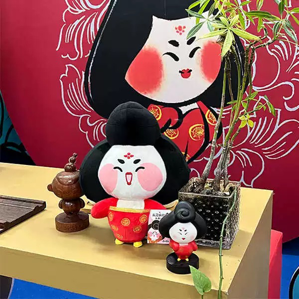 西安文创纪念陕西博物Q版卡通唐仕女唐妞毛绒摆件正品公仔伴手礼