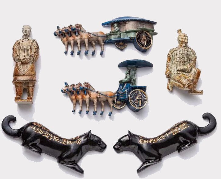西安旅游文创纪念品秦始皇阳陵虎符3d立体磁吸冰箱贴兵符国风礼物