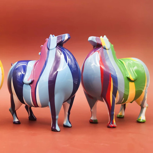 西安文创纪念品迷你淋色马摆件