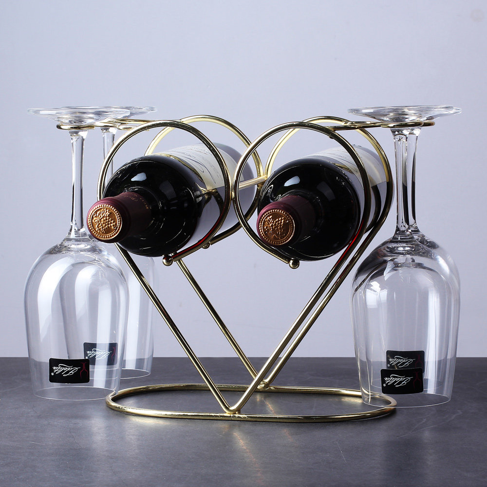 轻奢红酒架摆件倒挂酒杯收纳展示架现代客厅放红酒瓶架子