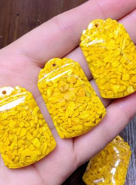 泓石斋 雄黄朱砂无事牌晶体砂本命年项链男女款高含量32/18mm