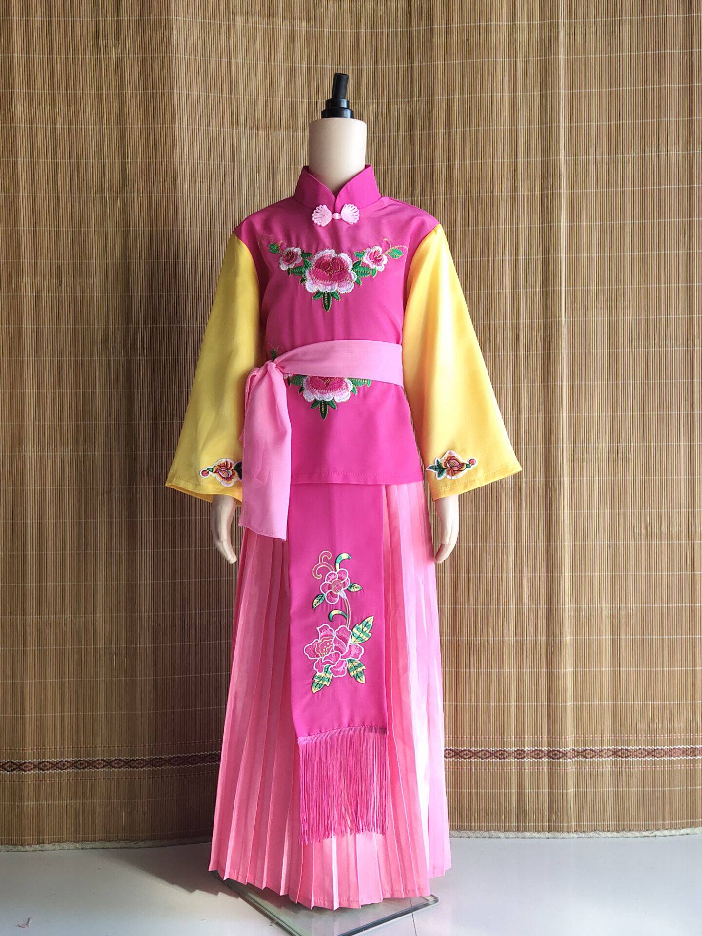儿童戏服京剧小姐丫鬟卖水戏曲服装小红娘俏花旦学生团体演出服装