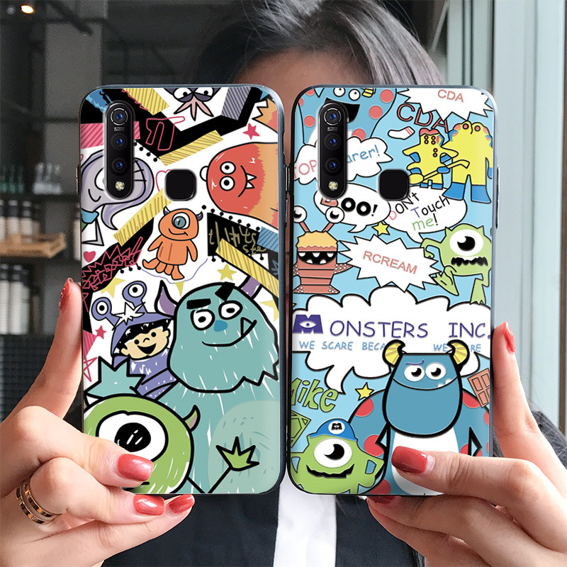 热销21件有赠品怪兽集合vivoz5x手机壳z5x卡通z5创意浮雕磨砂vivo z3x保护套男女