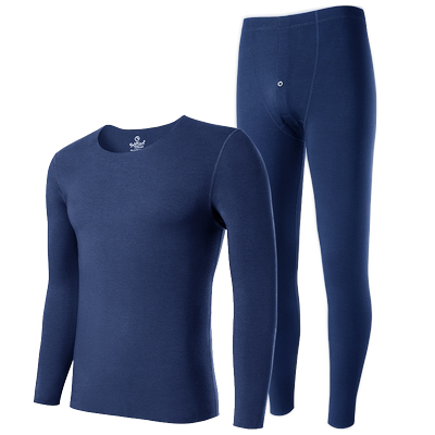 金利来风系列羊毛磨毛吸湿发热随心裁舒适无痕圆领男套