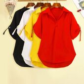 短袖 衬衫 女新款 300斤大码 春宽松胖mm休闲气质遮肉显瘦雪纺衫 上衣