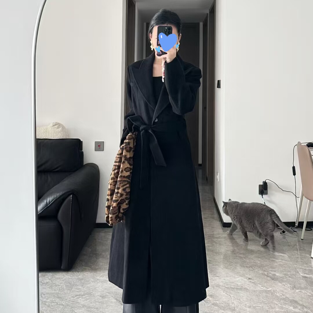 赫本风套里毛呢大衣女2025新毛呢外套