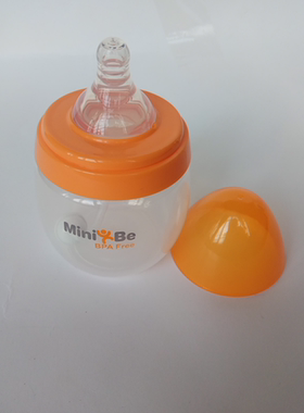 香港minibe新生儿宽口径奶瓶配自动吸管耐摔防涨气1047