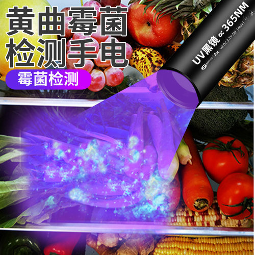 黄曲霉菌检测笔霉素真菌荧光剂检测笔紫外线灯紫光鉴定手电筒365 - 封面