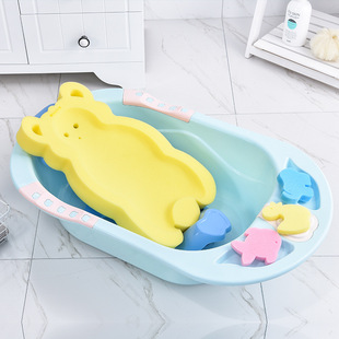 婴儿洗澡海绵防滑垫新生儿浴垫宝宝浴架沐浴垫架网神器可坐躺通用