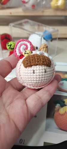 糖果水果茶团子钩织成品