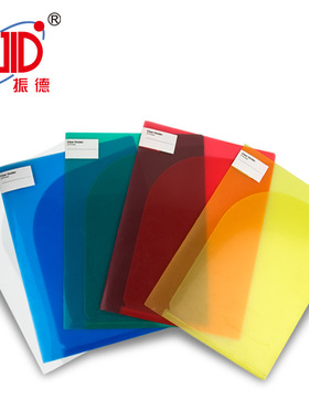 优质PP透明绿色双插袋彩色A4文件夹A3插页夹套合同夹封面夹分类夹