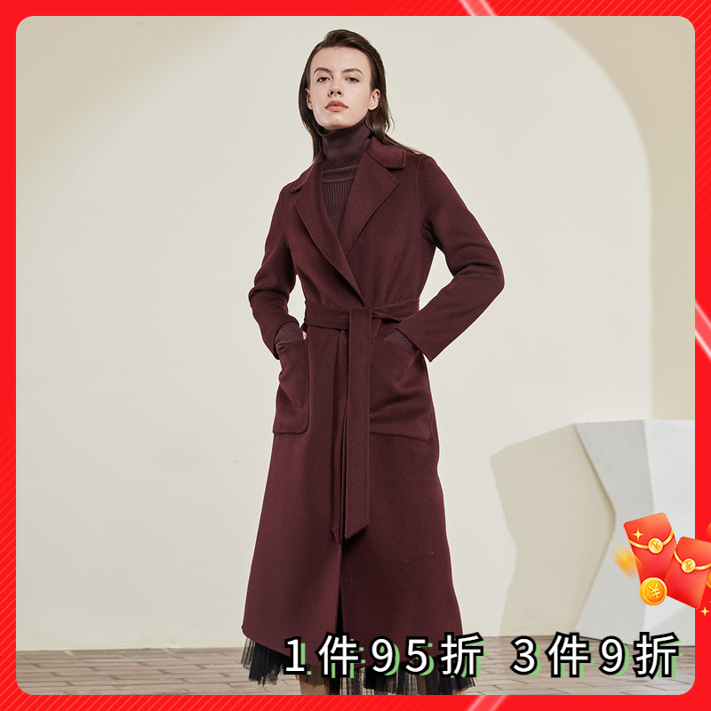斯尔丽瑟俪冬季新品修身显瘦大气秋冬款毛呢大衣外套