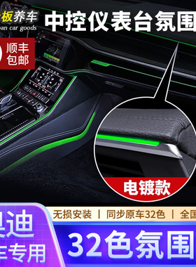 适用奥迪A4L/A5/S4/S5/A6L/A7L改装中控仪表台出风口替换式氛围灯