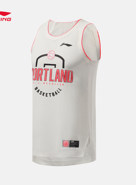 李宁篮球比赛服男子夏季训练系列无袖背心针织速干运动服AAYR241