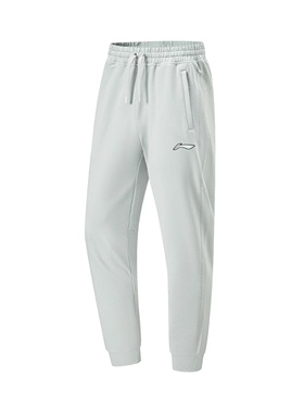 李宁卫裤男子冬季篮球系列时尚舒适常规收口休闲运动长裤AKLT883