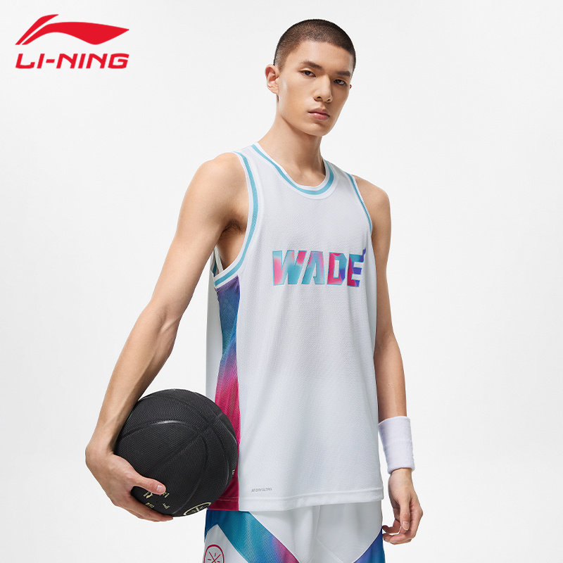 李宁无袖透气球衣韦德系列篮球服男夏季轻薄比赛运动背心AAYT051图片