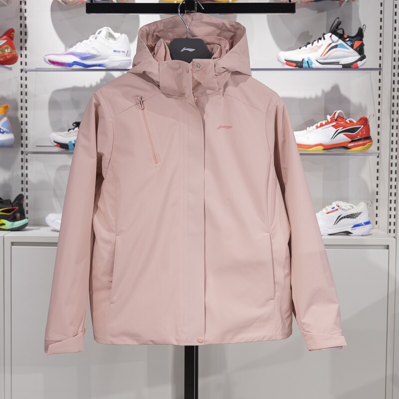 李宁三合一运动风衣女子冬季新款