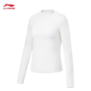 T恤运动休闲圆领反光紧身衣ATLT094 健身系列长袖 李宁女子冬季 新款