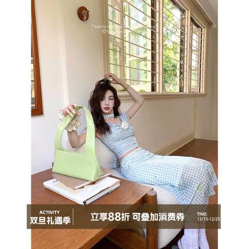 大于诗集2024年夏季格纹时尚套装